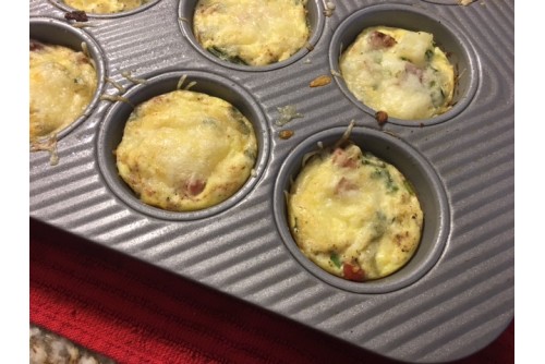 Mini Ham and Cheese Quiches